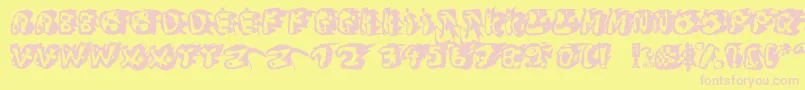 Blanc et Noir Font – Pink Fonts on Yellow Background