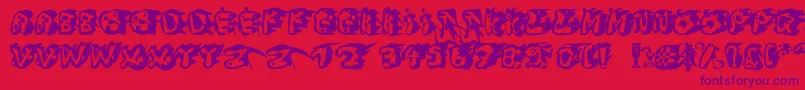Blanc et Noir Font – Purple Fonts on Red Background