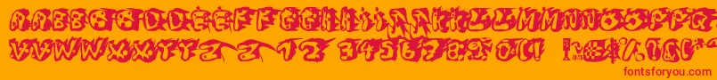 Blanc et Noir Font – Red Fonts on Orange Background