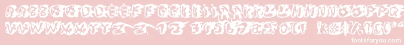 Blanc et Noir Font – White Fonts on Pink Background