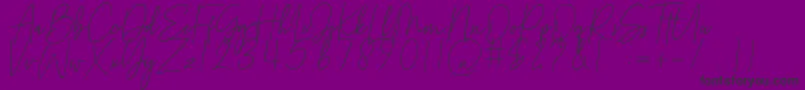 Blancha Font – Black Fonts on Purple Background