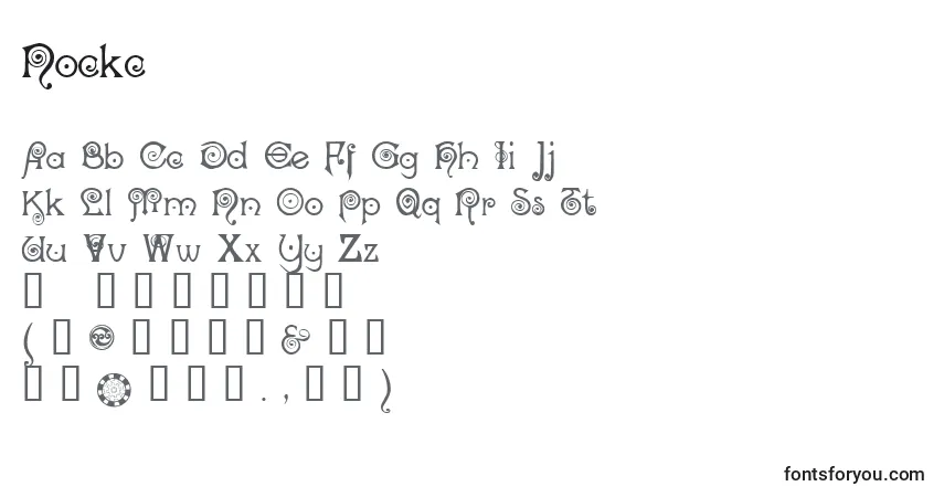 Schriftart Nockc – Alphabet, Zahlen, spezielle Symbole