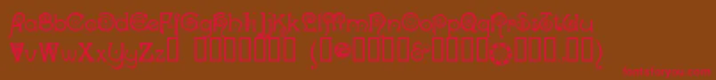 Nockc Font – Red Fonts on Brown Background