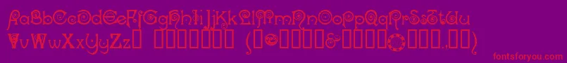 Nockc Font – Red Fonts on Purple Background