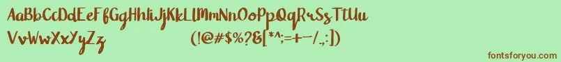 Blanford Font – Brown Fonts on Green Background