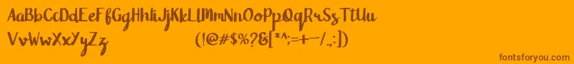 Blanford Font – Brown Fonts on Orange Background