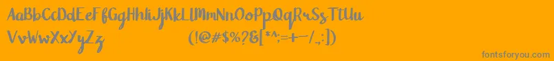 Blanford Font – Gray Fonts on Orange Background