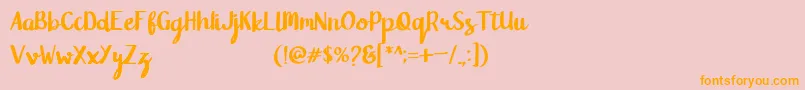 Blanford Font – Orange Fonts on Pink Background