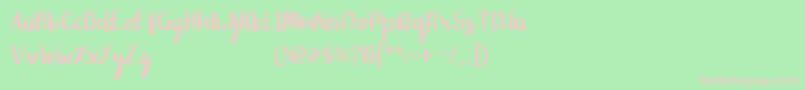 Blanford Font – Pink Fonts on Green Background