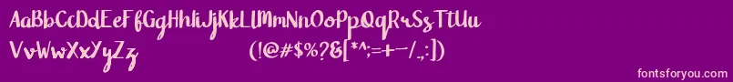 Blanford Font – Pink Fonts on Purple Background