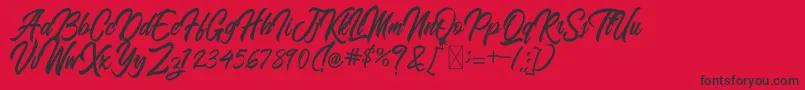 BlangkonScript Font – Black Fonts on Red Background