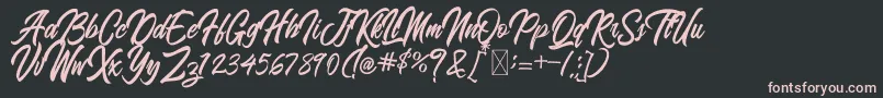 フォントBlangkonScript – 黒い背景にピンクのフォント