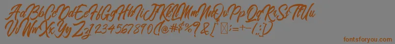 fuente BlangkonScript – Fuentes Marrones Sobre Fondo Gris