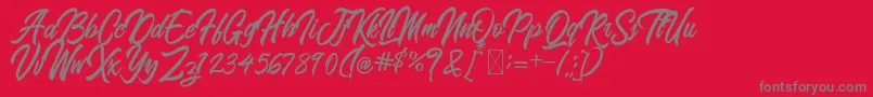 BlangkonScript Font – Gray Fonts on Red Background