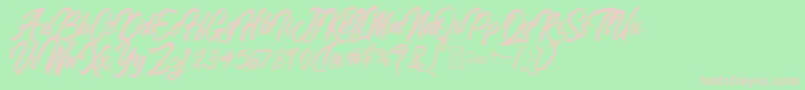 fuente BlangkonScript – Fuentes Rosadas Sobre Fondo Verde