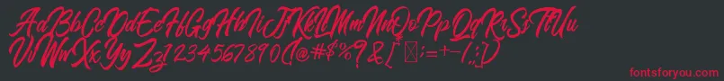 BlangkonScript Font – Red Fonts on Black Background