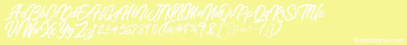 BlangkonScript Font – White Fonts on Yellow Background