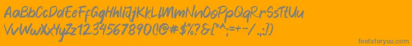 More about Blankers Font Blankers Font – Gray Fonts on Orange Background