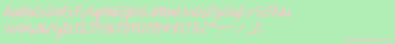 Blankers Font – Pink Fonts on Green Background