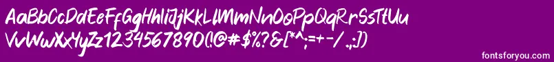 Blankers Font – White Fonts on Purple Background