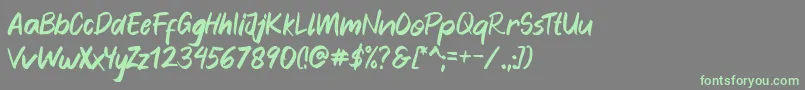 Blankers Font – Green Fonts on Gray Background