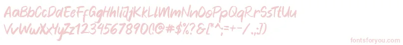 Blankers-Schriftart – Rosa Schriften auf weißem Hintergrund