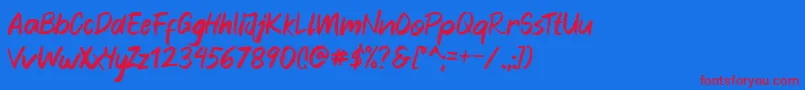 Blankers Font – Red Fonts on Blue Background