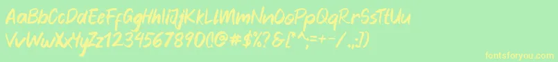 Blankers Font – Yellow Fonts on Green Background