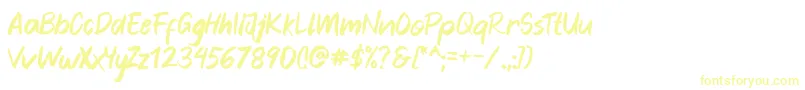 Blankers-Schriftart – Gelbe Schriften