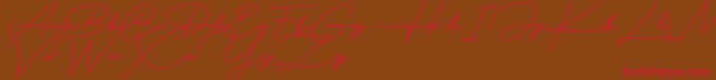 Blankid Font – Red Fonts on Brown Background