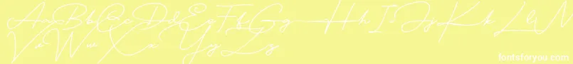 Blankid Font – White Fonts on Yellow Background