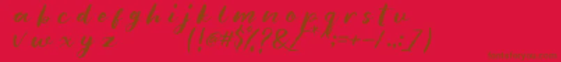 Police blankmonkey – polices brunes sur fond rouge