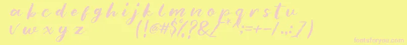 Weitere Informationen zur blankmonkey-Schriftart blankmonkey-Schriftart – Rosa Schriften auf gelbem Hintergrund