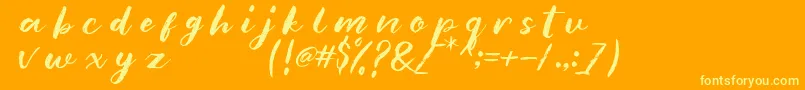 More about blankmonkey Font blankmonkey Font – Yellow Fonts on Orange Background