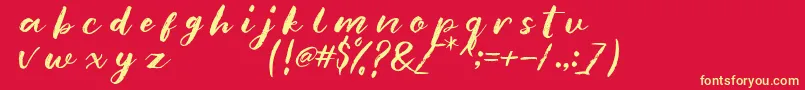 blankmonkey Font – Yellow Fonts on Red Background