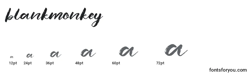 Blankmonkey (121556) Font Sizes