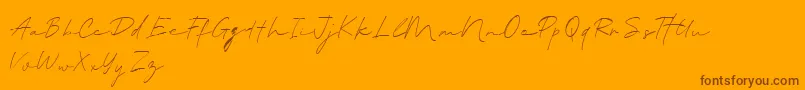En savoir plus sur la police BlantePanamaScript DEMO Police BlantePanamaScript DEMO – polices brunes sur fond orange