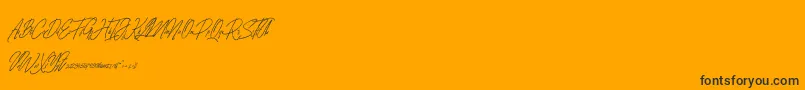 Fonte Blarrack Personal Use – fontes pretas em um fundo laranja