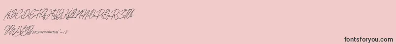 Fonte Blarrack Personal Use – fontes pretas em um fundo rosa
