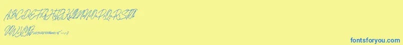 Police Blarrack Personal Use – polices bleues sur fond jaune