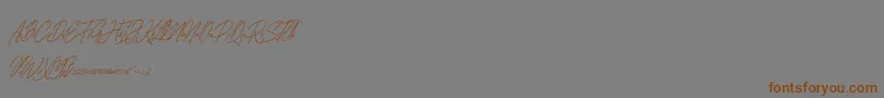 Blarrack Personal Use-Schriftart – Braune Schriften auf grauem Hintergrund