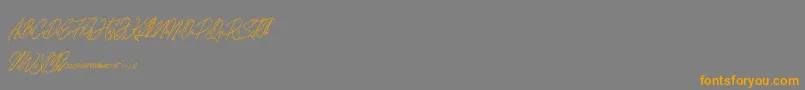 Blarrack Personal Use-Schriftart – Orangefarbene Schriften auf grauem Hintergrund