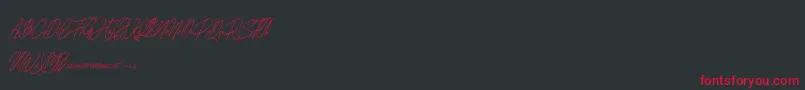 Blarrack Personal Use Font – Red Fonts on Black Background