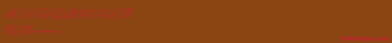 Blarrack Personal Use Font – Red Fonts on Brown Background