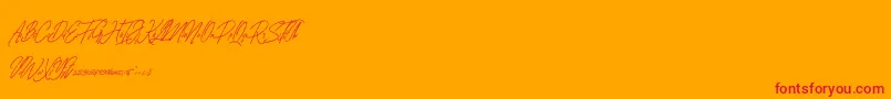 Blarrack Personal Use Font – Red Fonts on Orange Background
