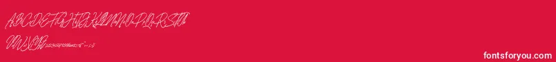 Blarrack Personal Use-Schriftart – Weiße Schriften auf rotem Hintergrund