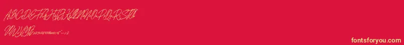 Blarrack Personal Use Font – Yellow Fonts on Red Background