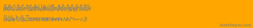 フォントBlarrack Sans Heavy Personal Use – オレンジの背景に灰色の文字