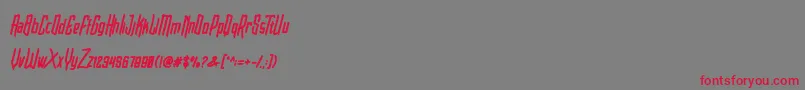 Blarrack Sans Heavy Personal Use Font – Red Fonts on Gray Background