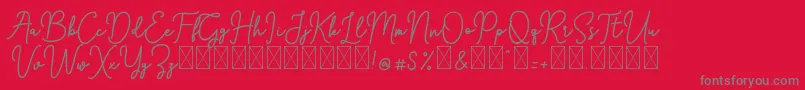 Blassville demo Font – Gray Fonts on Red Background